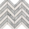 ROCKART CHEVRON WH & GR MARBLE MOS 11X12.
