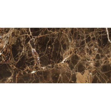 6 x 12  Polished Emperador Dark Marble Tile.