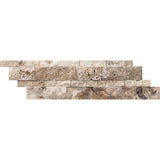 6 x 24 Split-faced Philadelphia Travertine Ledger Panel.