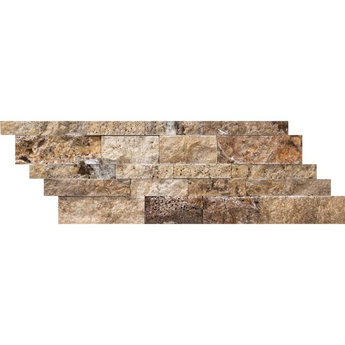 6 x 24 Split-faced Valencia Travertine Ledger Panel.