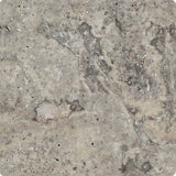 6 x 6 Tumbled Silver Travertine Tile.