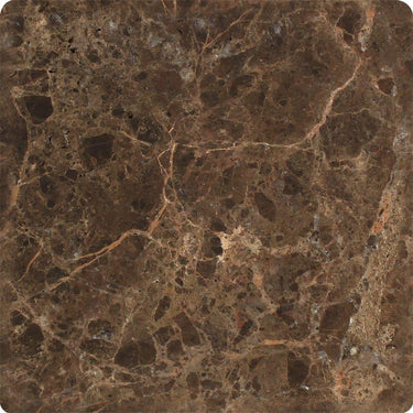 6 x 6 Tumbled Emperador Dark Marble Tile.