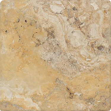 6 x 6 Tumbled Valencia Travertine Tile.