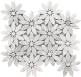 ROCKART DAISY FLOWER MARBLE MOSAIC 10X12.