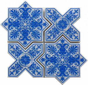 PANTHEON  Blue stone Mosaic Tile.
