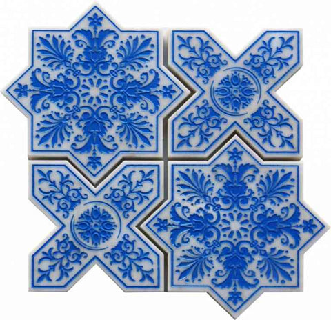 PANTHEON  Blue stone Mosaic Tile.