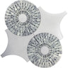 WATERJET SNOWFLAKE Imperial White, Carrara Mosaic Tile.