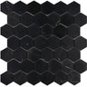 Hexagon Marquina 2 x 2 Honed 12 x 12 Mosaic Tile.
