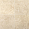 18 x 18 Filled and Honed Ivory Travertine Tile.