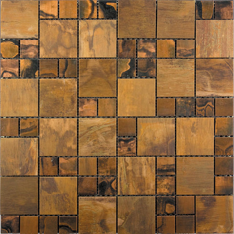 METALLICO COPPER VALLEY metal Mosaic Tile.