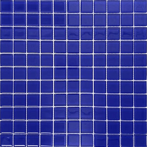 COLOR PALETTE COBALT BLUE GLOSS 11.8x11.8 glass Mosaic Tile.