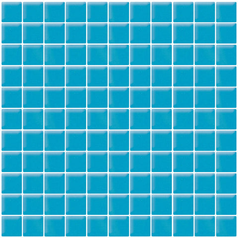 COLOR PALETTE TURQUOISE CLOUD GLOSS 11.8x11.8 glass Mosaic Tile.