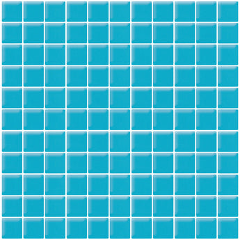 COLOR PALETTE TURQUOISE CLOUD MATTE 11.8x11.8 glass Mosaic Tile.