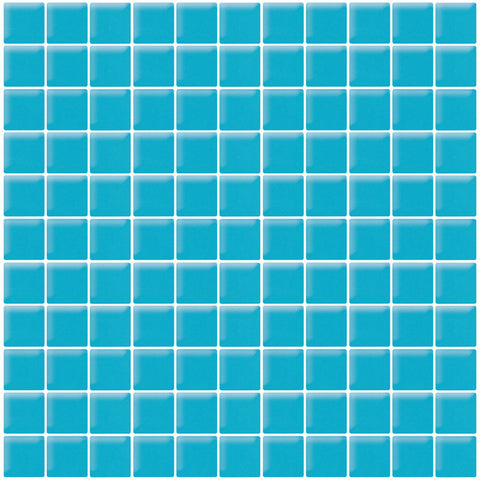 COLOR PALETTE TURQUOISE CLOUD MATTE 11.8x11.8 glass Mosaic Tile.