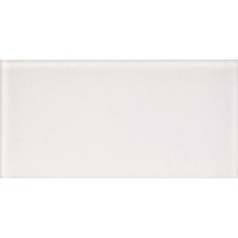 COLOR PALETTE MIRAGE WHITE MATTE 3x6 glass Mosaic Tile.