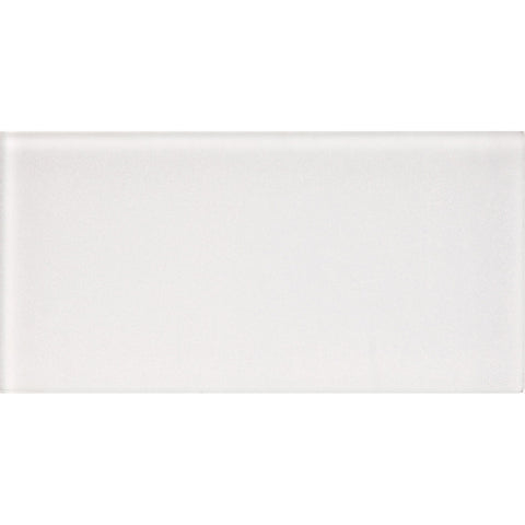 COLOR PALETTE MIRAGE WHITE MATTE 3x6 glass Mosaic Tile.