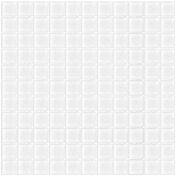COLOR PALETTE MIRAGE WHITE MATTE 11.8x11.8 glass Mosaic Tile.