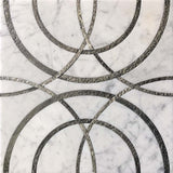 WATERJET ALCAMO Bianco Carrara Mosaic Tile.