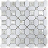 ALASKA ALASKAN PEARL Thassos/Shell Mosaic Tile.