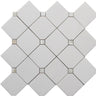 ALASKA PEARL SQUARE Thassos/Shell Mosaic Tile.