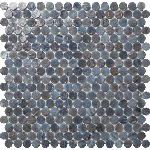 GLAMOUR RONDA DENIM Glass Mosaic Tile.