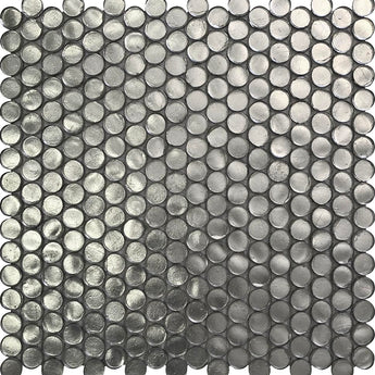 GLAMOUR RONDA SILVER Glass Mosaic Tile.