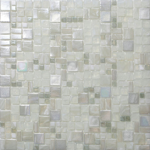 GLAMOUR TAYLOR PEARL Glass Mosaic Tile.