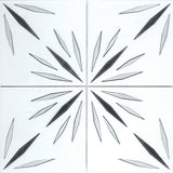 ARTISTIC AURA WHITE DOLOMITE/ ICE GREY/ ANIA BLACK Surface: HONED Mosaic Tile.