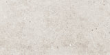 Roca Stone Basel Caliza 24x48 inch floor tile showing beige limestone texture with rectangular shape and natural stone appearance.