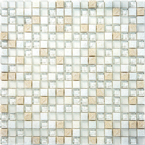 INKA MINI POLAR glass, resin, stone Mosaic Tile.