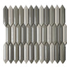 CC Mosaics +MIXED WHITE, TENDER GRAY & TAUPE 3D PICKET Decorative Porcelain Mosaic Tile.