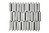 CC Mosaics +WHITE 3D PICKET 1X4 MOSAIC.