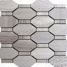 BALI PACIFIC RIM WOODEN GRAY Wooden Gray Mosaic Tile.