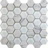 BALI MANTRA CARRARA Bianco Carrara/ Glass Mosaic Tile.