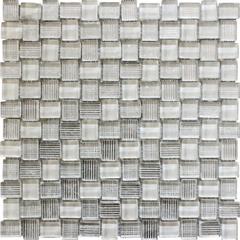 BALI BATIK CARRARA Glass Mosaic Tile.
