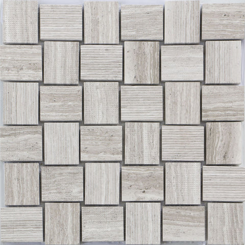 BALI SUMATRA WOODEN GRAY Wooden Gray Mosaic Tile.