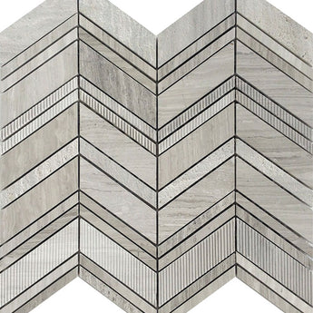 BALI BALIAN WOODEN GRAY Wooden Gray Mosaic Tile.