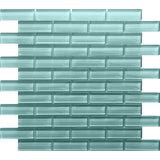 COLOR PALETTE AQUA 1X3 BRICK GLOSS glass Mosaic Tile.