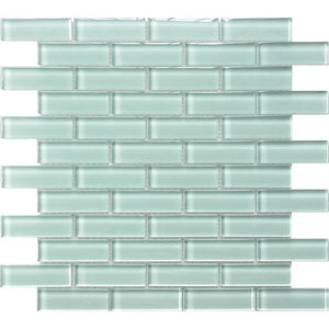 COLOR PALETTE ICE 1X3 BRICK GLOSS glass Mosaic Tile.