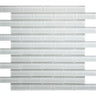COLOR PALETTE MIRAGE WHITE 1X3 BRICK GLOSS glass Mosaic Tile.