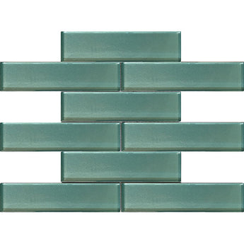 Galaxy Aqua glass mosaic tile from MosaicBros.com showing vibrant blue and green glass tiles arranged in a mosaic pattern.