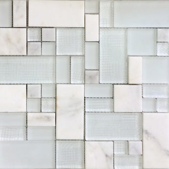 HAWAII REEF PEARL glass, stone Mosaic Tile.