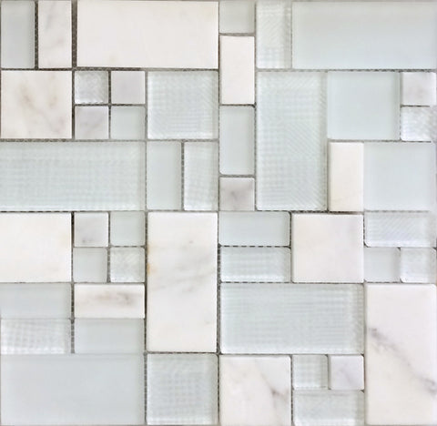 HAWAII REEF PEARL glass, stone Mosaic Tile.