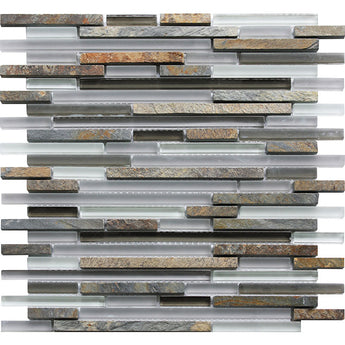 CASCADES CANYON glass, stone Mosaic Tile.