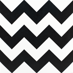 CASABLANCA TRAILS 8X8 Black and White Tile.
