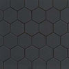 Black 2" Hexagon Porcelain Mosaic Tile - MosaicBros.com