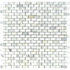 1X2 Honed Calacatta Gold Marble Brick Mosaic Tile - MosaicBros.com
