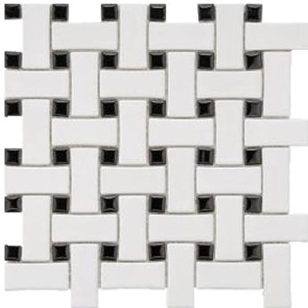 CC MOSAICS WHITE BASKET WEAVE 12X12 MOS.