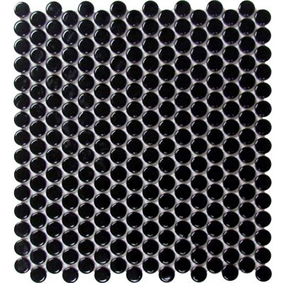 CC MOSAICS BLACK PENNY ROUND MOS 12X12.