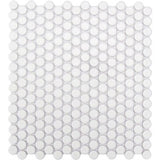CC MOSAICS WHITE PENNY ROUND 12X12 MOS.